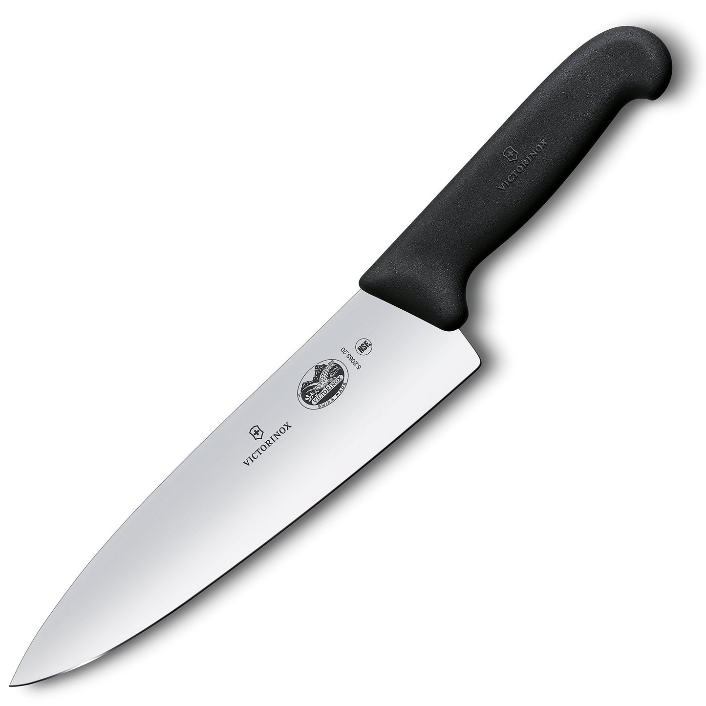 Victorinox Fibrox Chef's Knife, 8" Straight Extra Wide Blade, Black