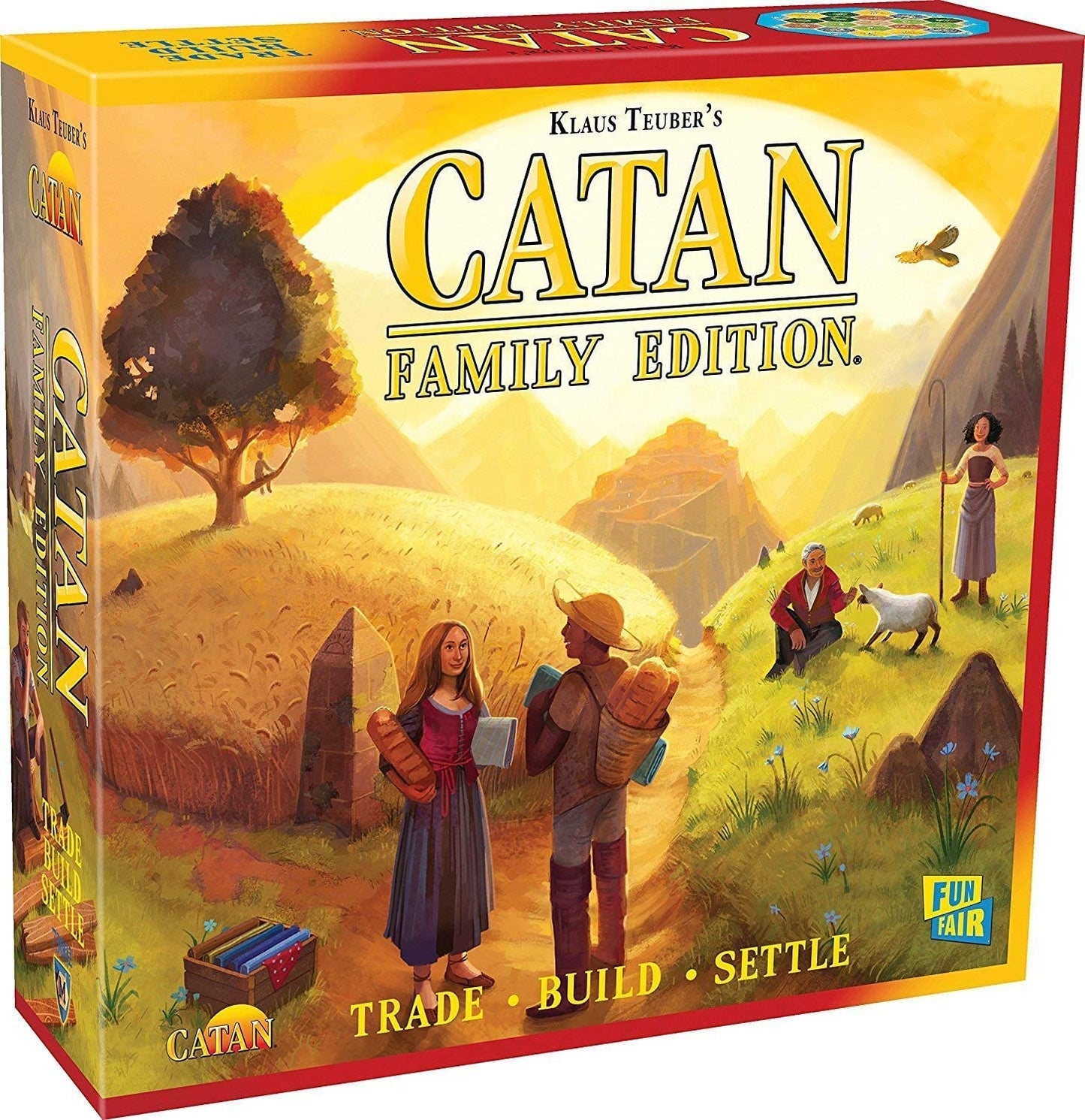 Catan - Family Edition (EN) - Board Games - Strategy/Family - Settle the Island and Trade Resources in a Classic Family - Ages 10+ - 3 to 4 Players - 90 to 120 Minute Playtime - Made by Asmodee