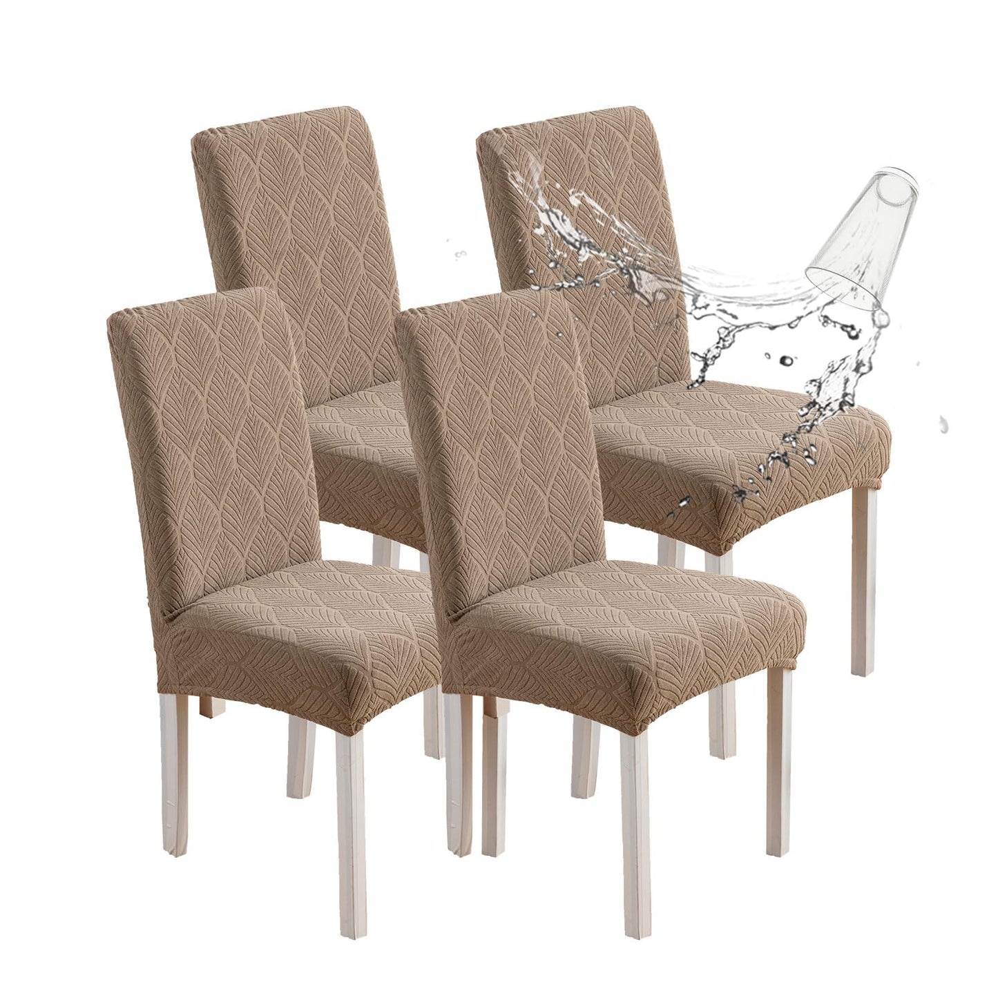 YUEANG Waterproof Dining Chair Covers, Chair Covers for Dining Room, Stretch Chair Covers Parsons Chair Slipcover, Removable, Washable for Dining Room Kitchen Chair Protector Cover