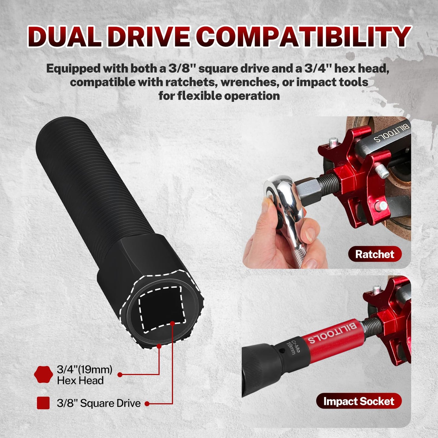 BILITOOLS Harmonic Balancer Puller Set, Adjustable 3-Jaw Puller for Removing Harmonic Damper Pulley Compatible with Chevy GM Chrysler ect.