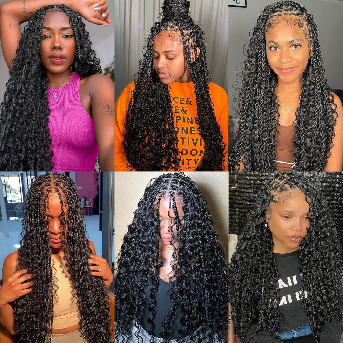 Human Hair Braiding Hair 2 Bundles/Pack 100g 20 Inch Deep Wave Bundles Human for Boho Braids Black Hair Extensions Curly Remy Hair Bulk Brazilian Virgin Human Hair for Women Braids No Weft