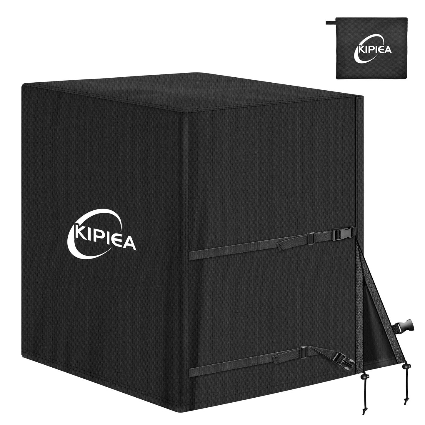 Kipiea Heavy Duty Air Conditioner Cover for Outside Units, Windproof, Anti-UV, Tear & Fade Resistant AC Cover for Winter (28" W x 28" D x 30" H)