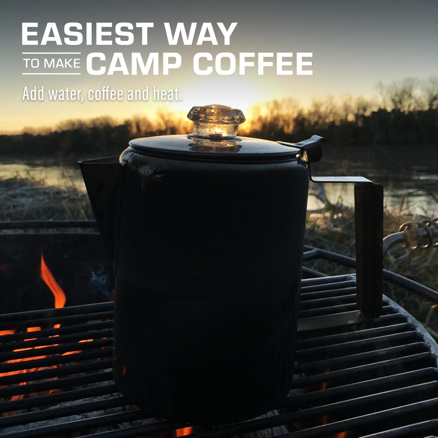 COLETTI Bozeman Percolator Coffee Pot – Camping Coffee Pot — NO Aluminum or Plastic [9 cup]