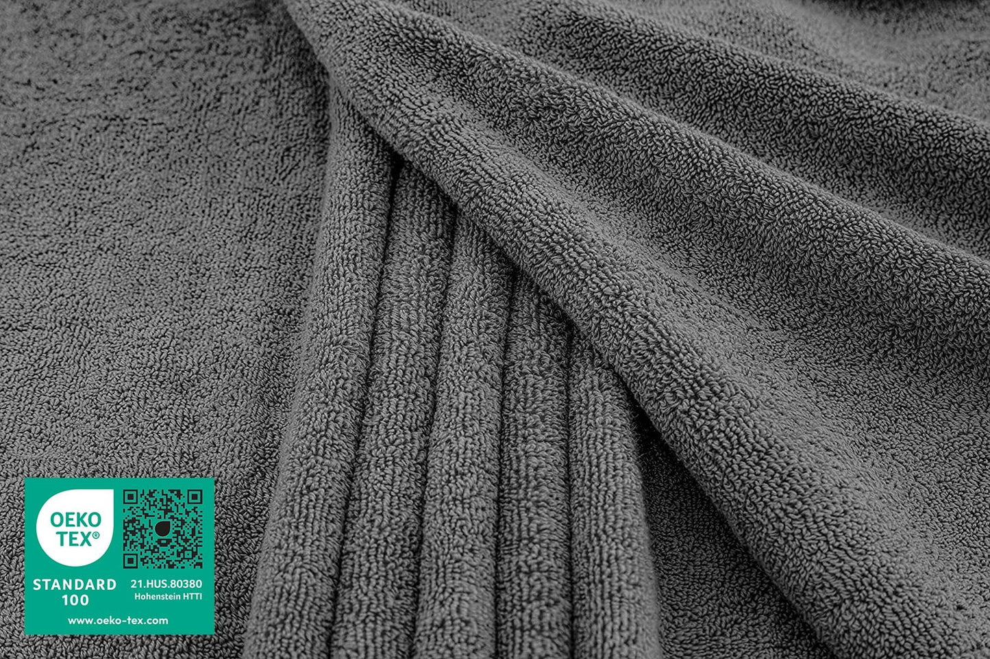 American Soft Linen Oversized Bath Sheet 40x80, Jumbo Large Bath Towels for Bathroom, 100% Ringspun Cotton Bath Sheet for Adults, Bath Sheets Towels, Gray Bath Sheet