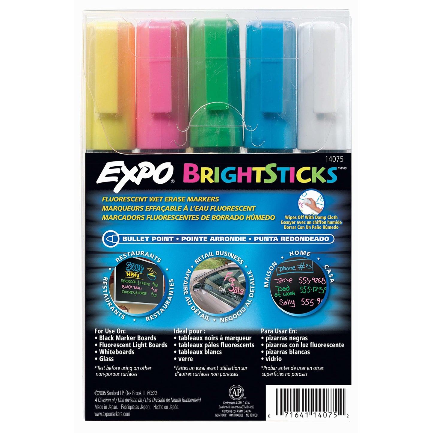 Expo Bright Sticks ASST 5CT Bullet