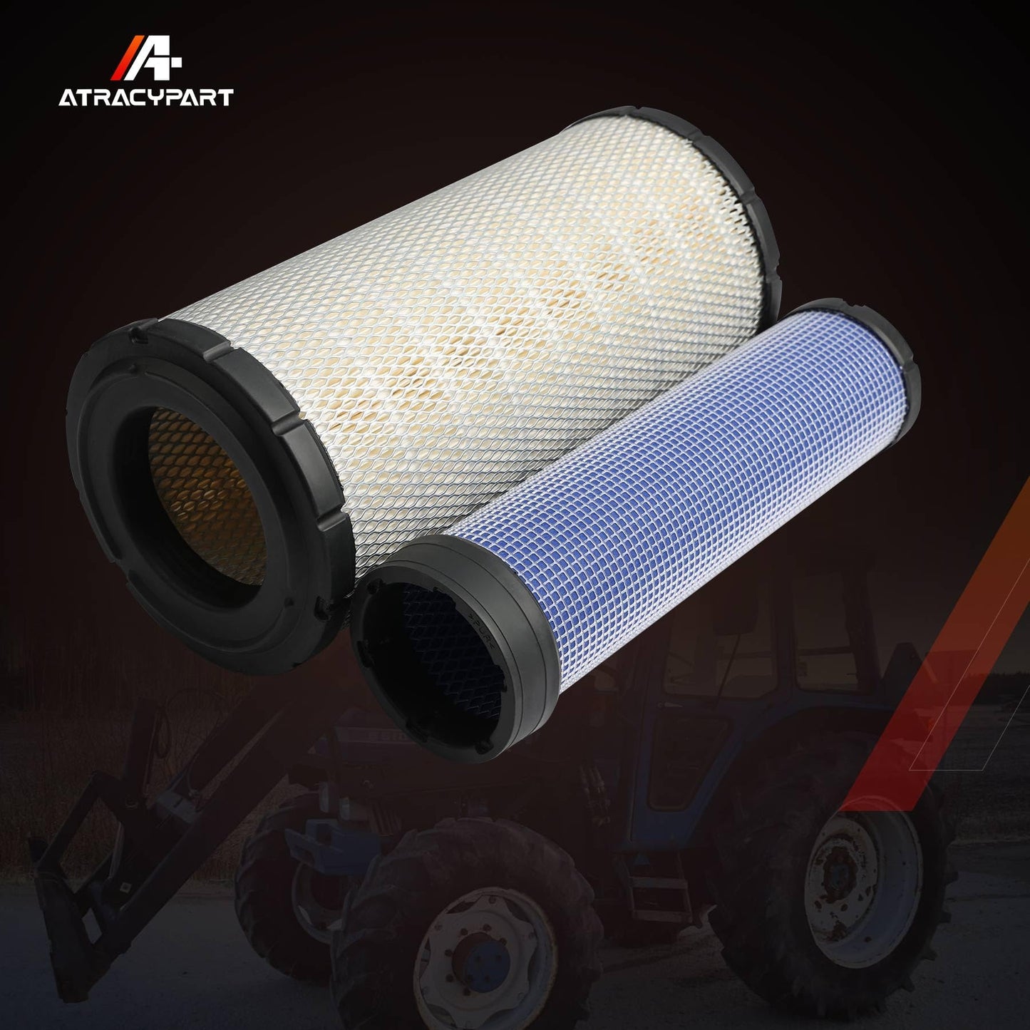Air Filters Set P828889-P829333 AT171853-AT171854 110-6326 - 110-6331 46562-46569 222421A1-222422A1 Compatible with Donaldson, John Deere, Caterpiller Cat Backhoe, Wix and Case