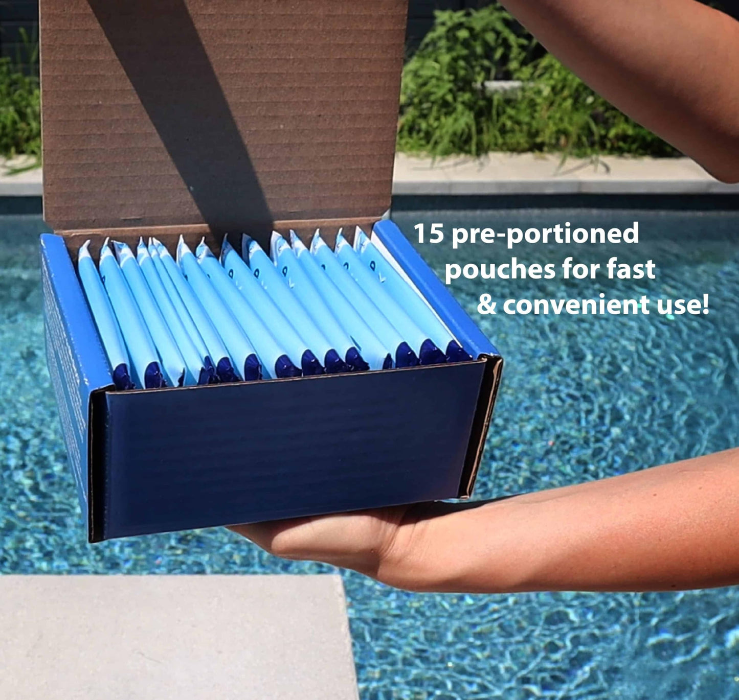 AquaShield Spa Shock Case (15 Pouches x 35g Each) - Weekly Spa Shock Pouches