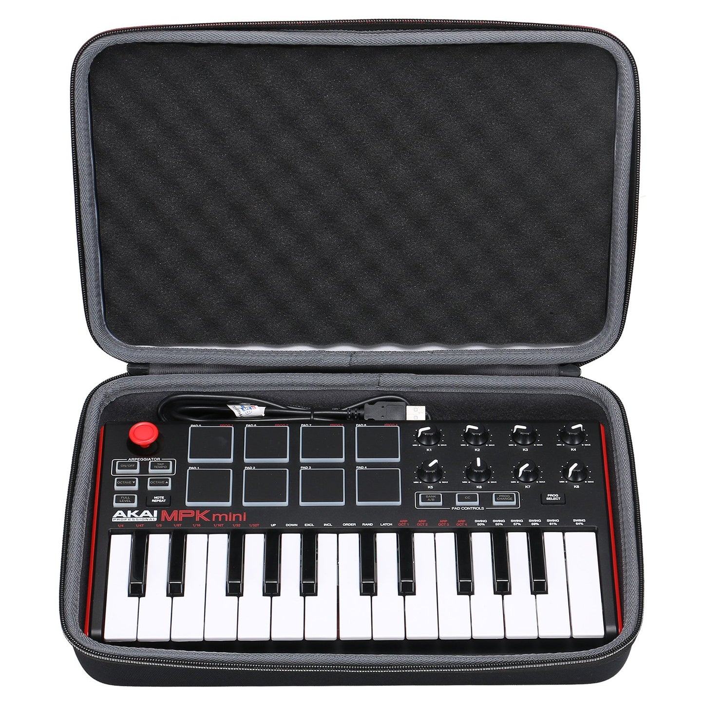 XANAD Hard Case for Akai Professional MPK Mini MK3 & MKII & MPK Mini Play | 25-Key Ultra-Portable USB MIDI Drum Pad & Keyboard Controller