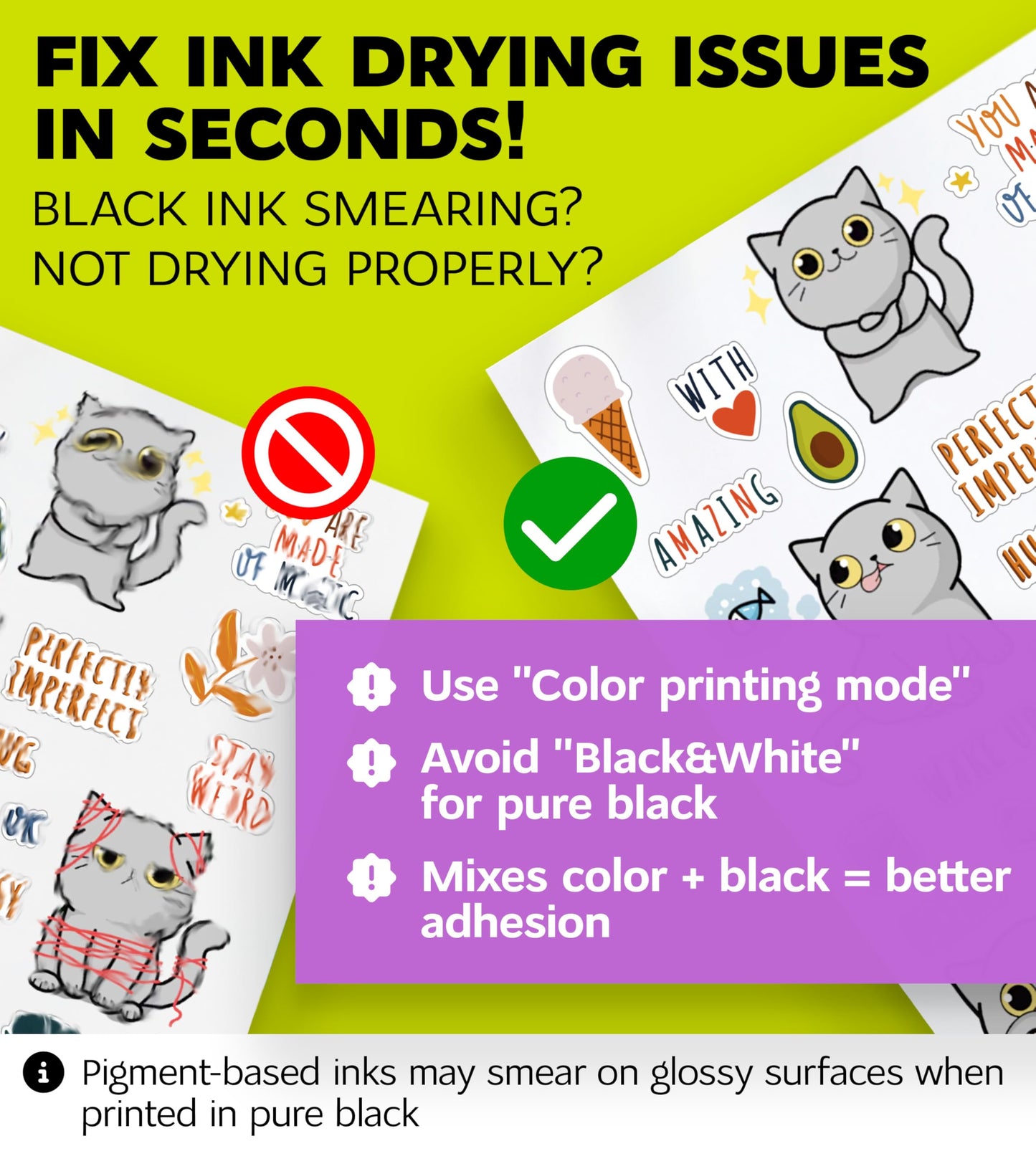 Premium Printable Vinyl Sticker Paper for Inkjet Printer and Laser - 50 White Matte Sticker Paper Waterproof - Durability Adhesive Paper 8.5 x 11, Fast Dry, Holds Ink Well, Great for Cutting Machines