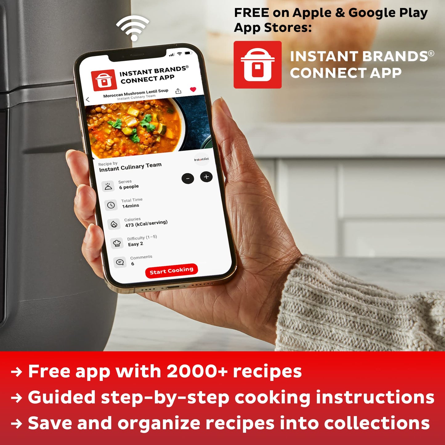Instant Zest 8 Cup Rice Cooker, Steamer, Cooks Rice, Grains, Quinoa and Oatmeal, No Pressure Cooking Functionality