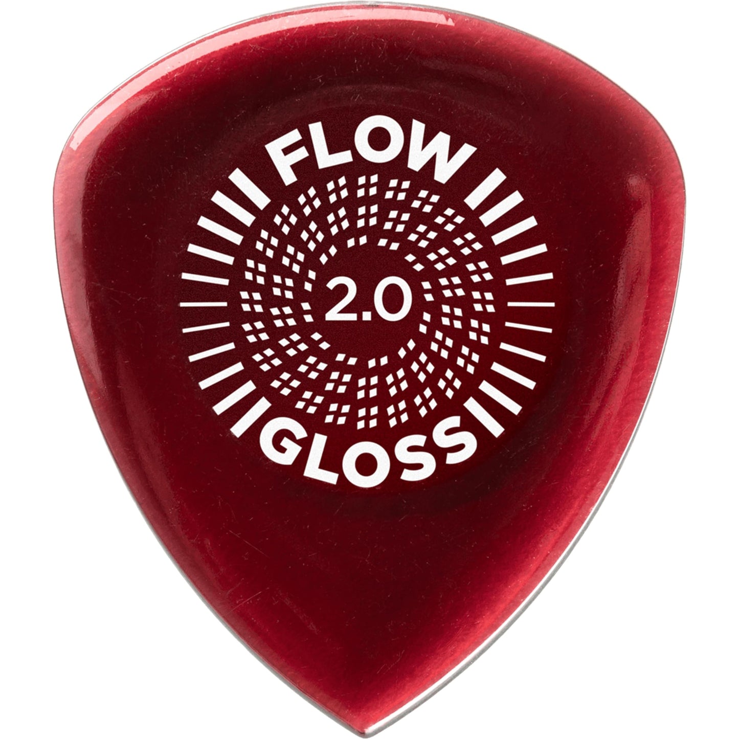 Jim Dunlop Flow Gloss 2.0mm Guitar Pick - 12 Pack (550R200), Brown