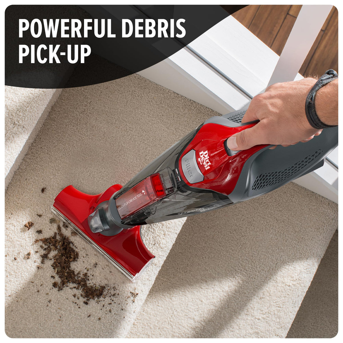 Dirt Devil Scorpion Plus Handheld Vacuum Cleaner, Red