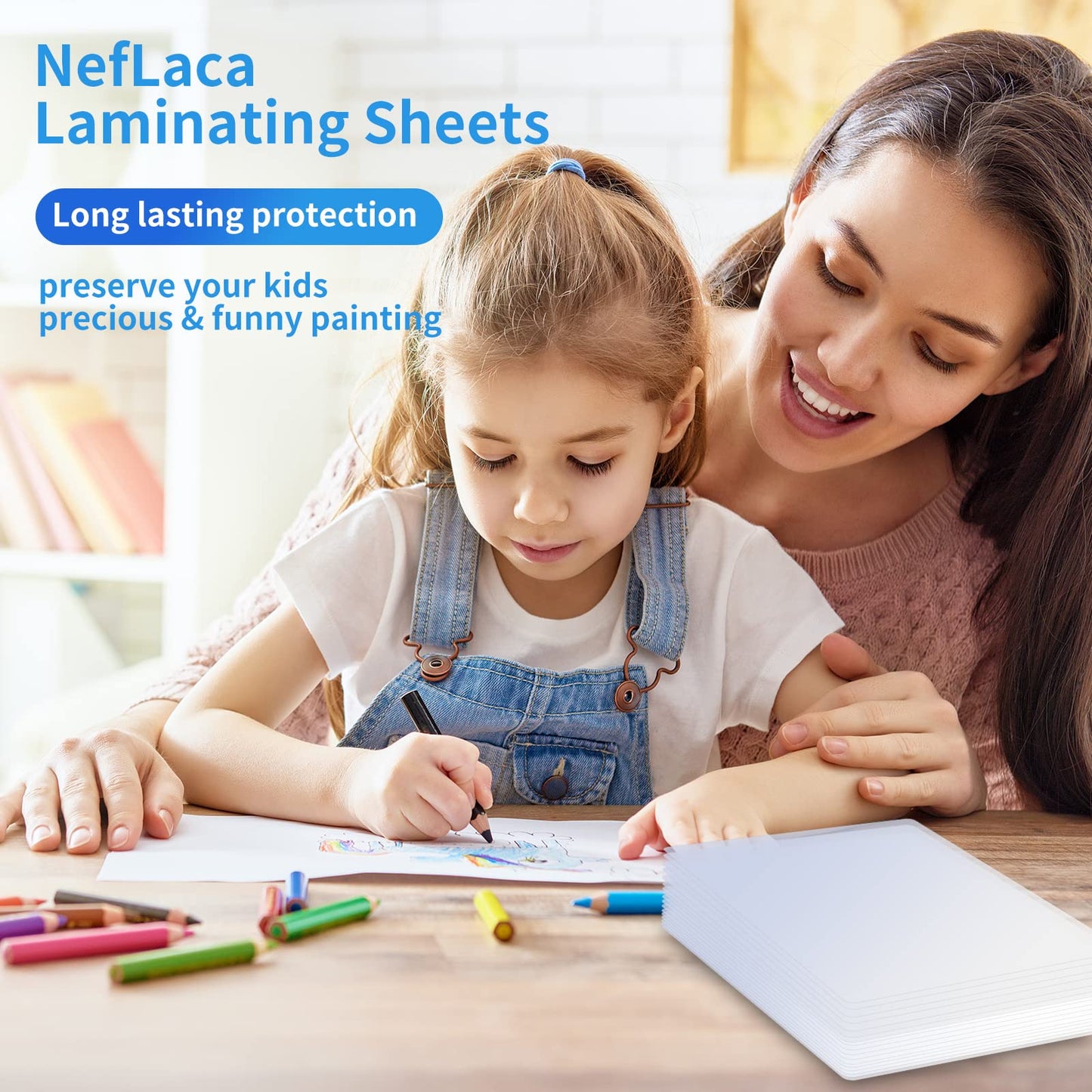 (300 Packs) NefLaca Thermal Laminating Pouches, 5 mil Clear Letter Size Plastic Paper Laminating Sheets 8.9" x 11.4"
