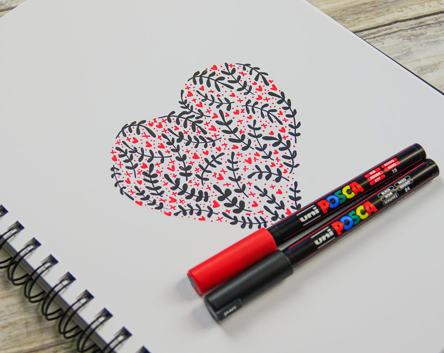 Posca Water Based Permanent Marker Paint Pen - Multi Surface Use - PC-1MR, 0.7mm Ultra Fine - Set of 8 in Gift Wallet - Essential Tones