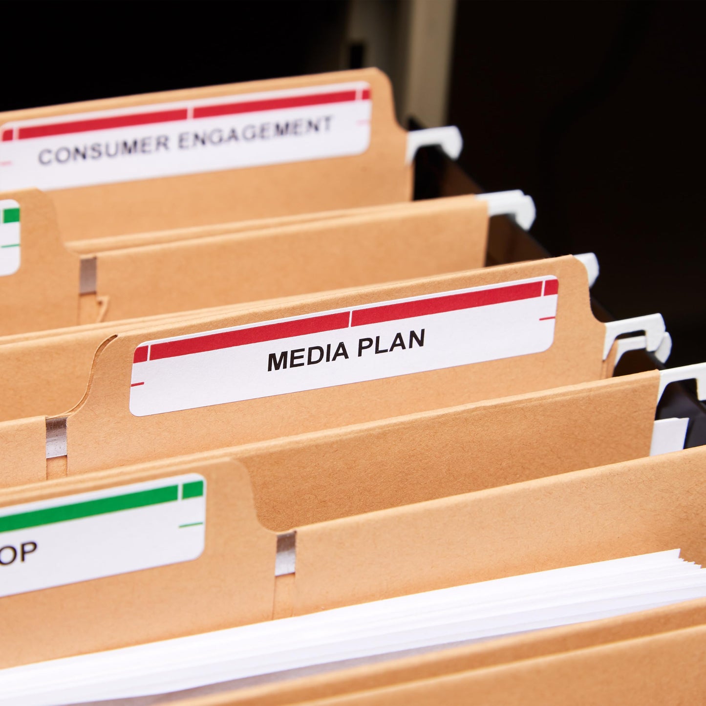 Permanent TrueBlock File Folder Labels with Sure Feed