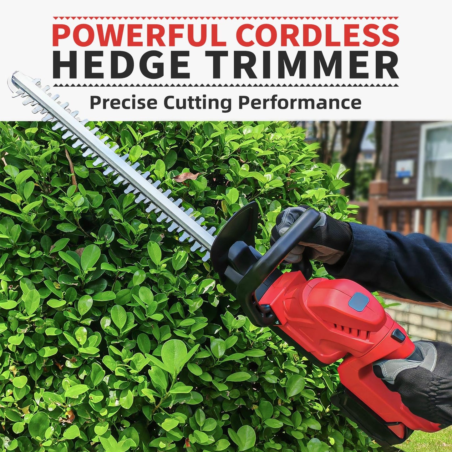 Cordless Hedge Trimmer with Rotatable Handle for Milwaukee M18 Battery, 52cm Brushless Motor Trimmers Battery Powered, Electric Hedge Trimmer Cordless Bush Trimmers for Garden(Battery Not Included)