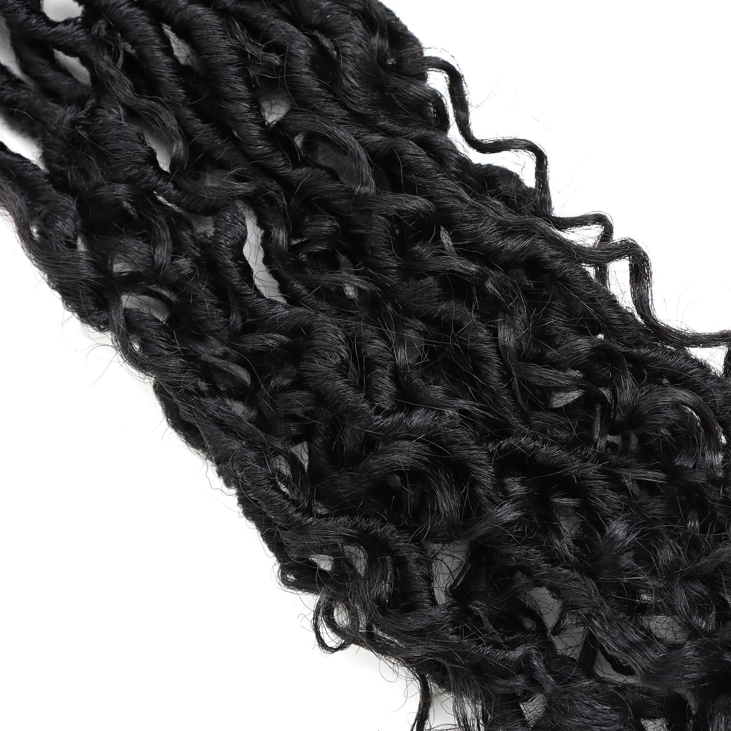 LMZIM 18 inch Goddess Locs Crochet Hair 8 Packs Boho Faux Locs Crochet Braids for Black Women Soft Locs Crochet Hair Pre Looped 1B