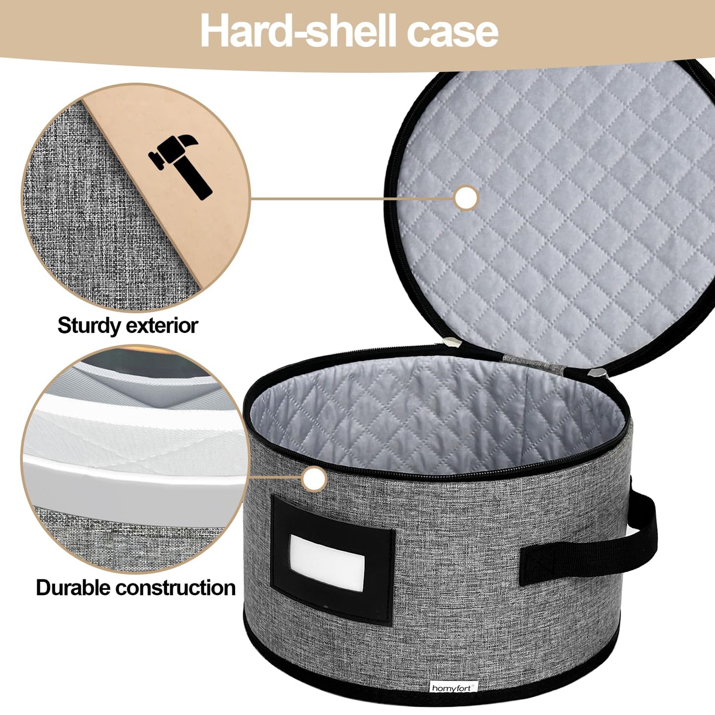 homyfort China Storage Containers, Hard Shell for Plates, Moving Boxes for Dishes, Cups, Mugs, Tableware Moving Supplies for Kitchen Organization- 5-Piece Set (5-piece set)