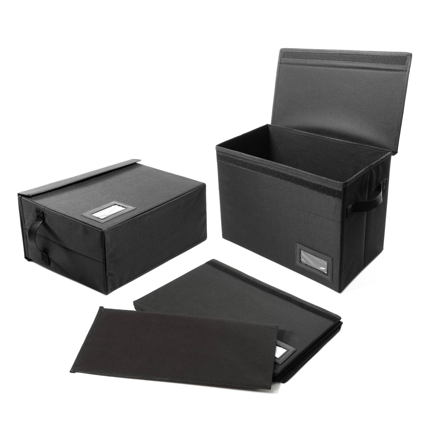 Comic Book Storage, 3 Pack, Comic Book Boards - Comic Storage Boxes for 150-180 Comic Books with Lid and Label Slot 15.5" X 7.5" X 11"- Bonus Dividers – Black for organized Comic book Collectors