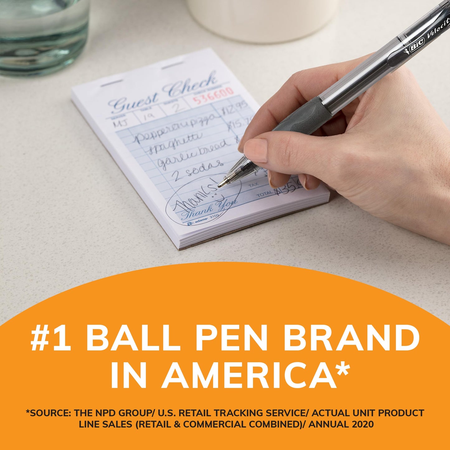 BIC Glide Bold Blue Ballpoint Pens, Bold Point (1.6 mm), 36-Count Pack, Retractable Ballpoint Pens With Comfortable Full Grip
