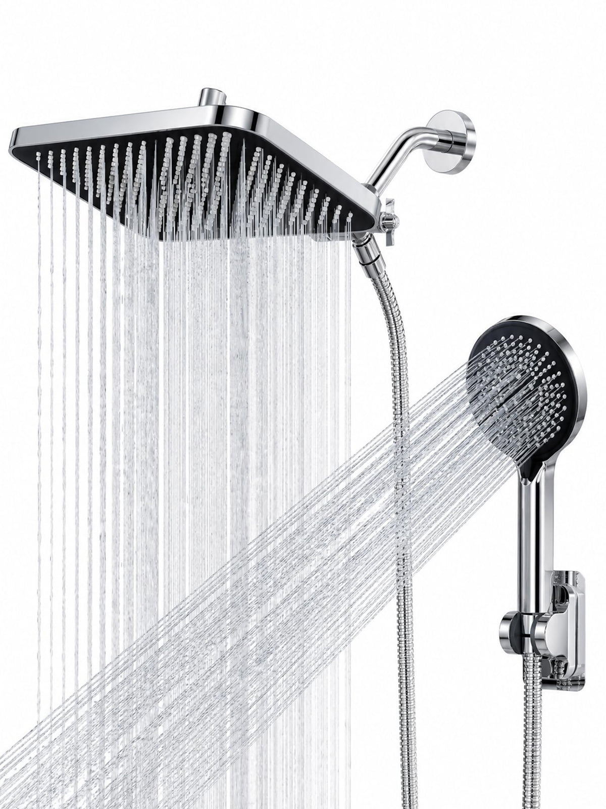 JOOM Shower Head with Handheld, High Pressure Rainfall Combo, Chrome