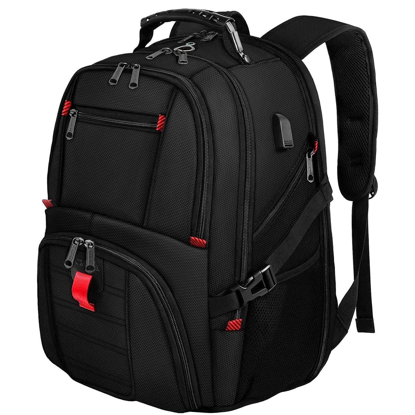 YOREPEK 18.4 Laptop Large Backpacks Fit Most 18 Inch Laptop with USB Charger Port,TSA Friendly Flight Approved Weekend Carry on Backpack with Luggage Strap for Men and Women