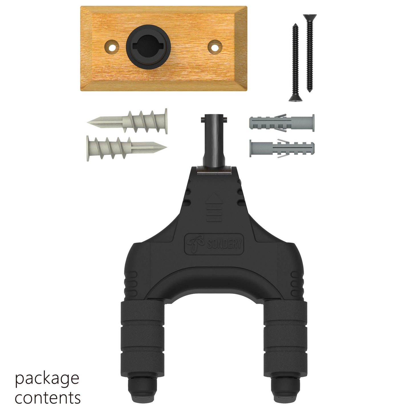 Sondery Guitar Hanger Wall Mount, Auto Lock and Adjustable Hook Holder for Acoustic and Electric Guitar, Ukulele, Bass, Banjo and Mandolin