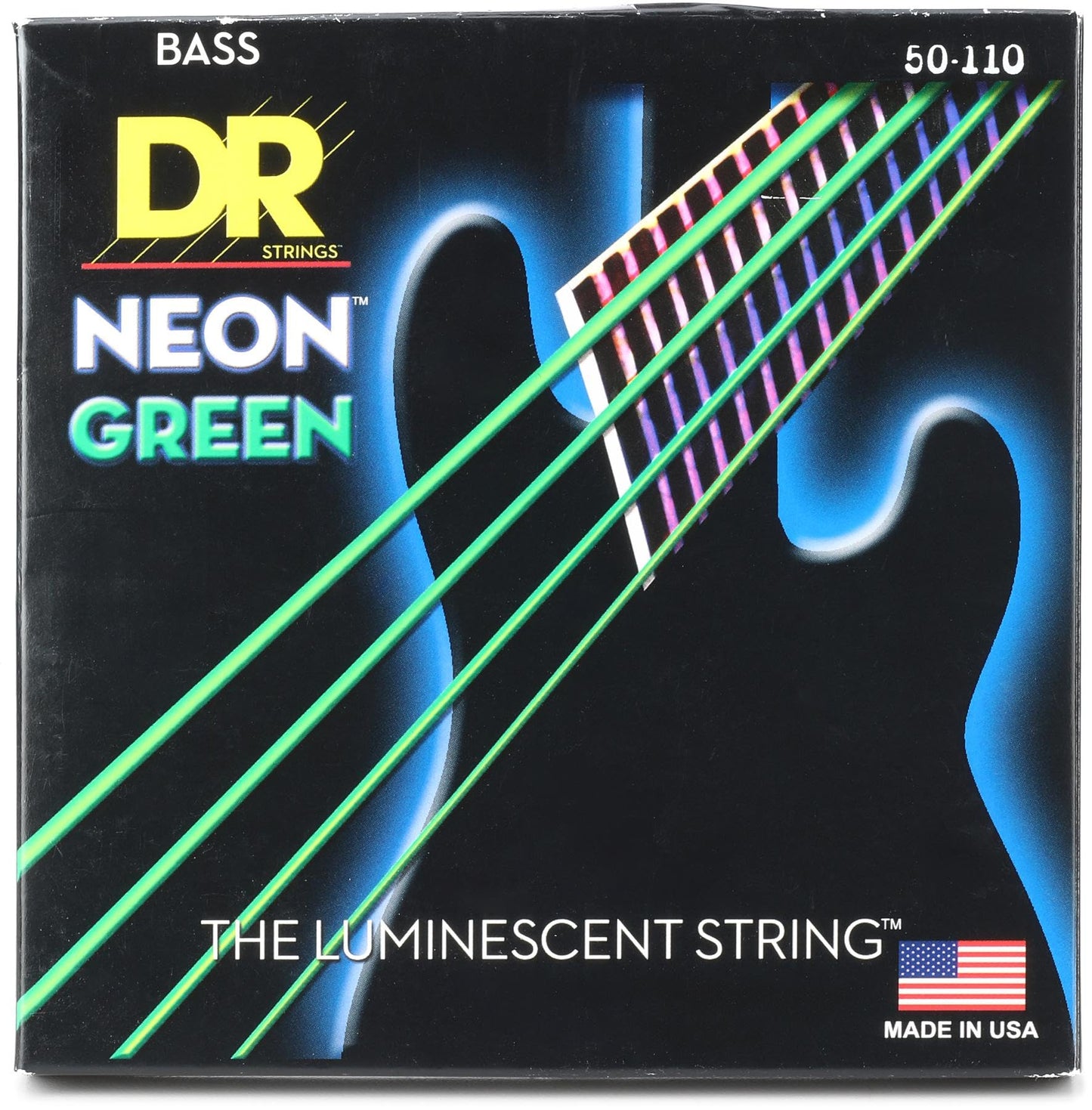 Strings Bass DR NGB-50 Hi-Def Neon Green 50-110