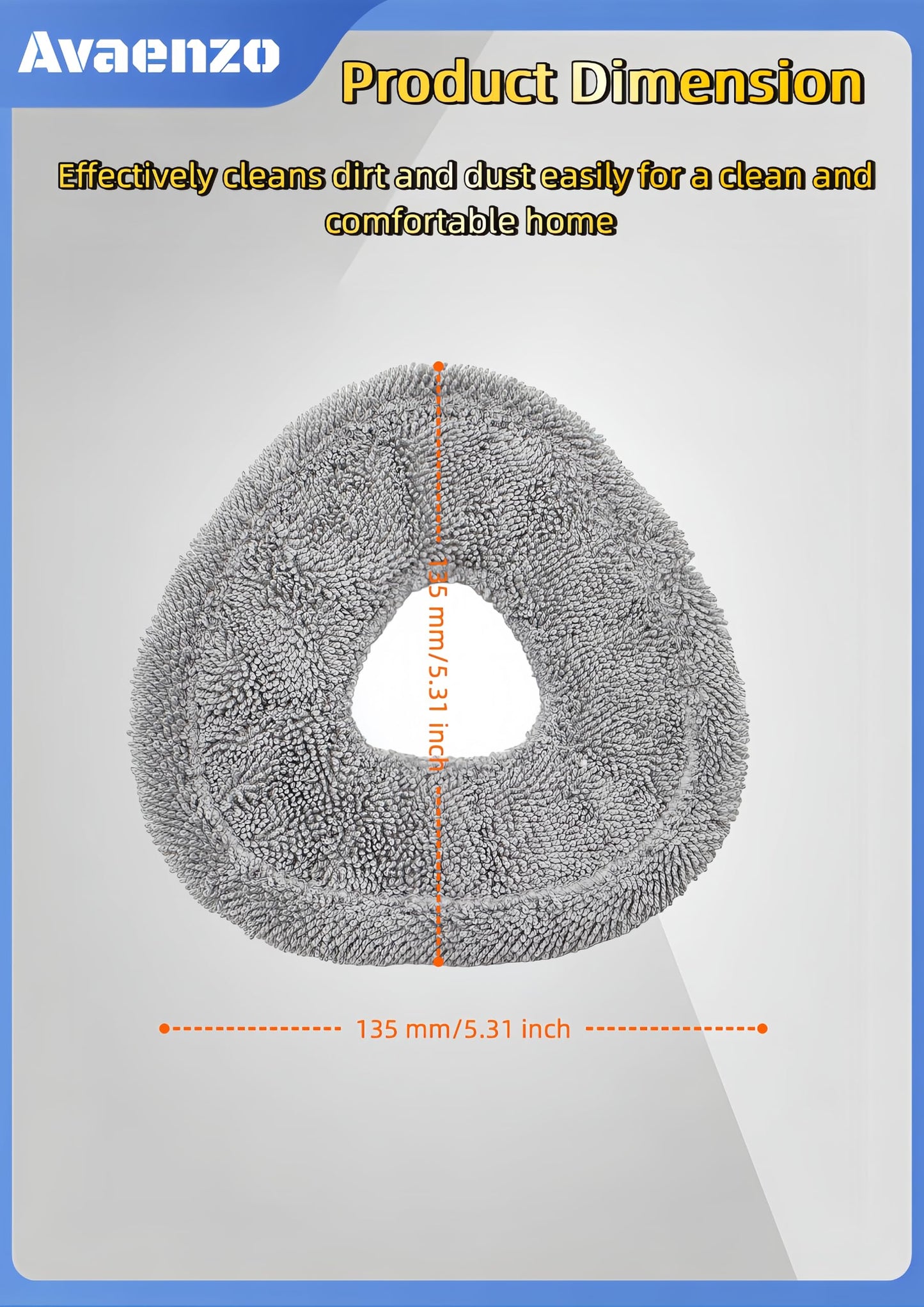 Avaenzo 8 Pack Replacement Mop Pads Compatible with Narwal Freo X Z Ultra Z10 Freo Pro J3 J4 YJCC012 YJCC015 Microfiber Resuable Mop Cloth Robot Vacuum Cleaner Accessories, White and Grey