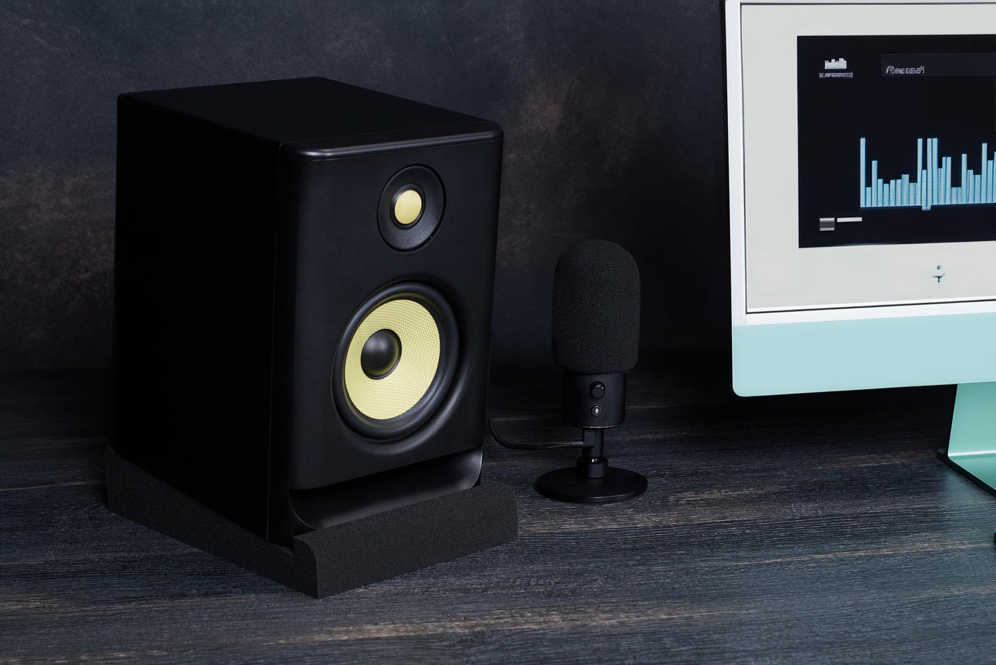 Sound Addicted - Studio Monitor Isolation Pads for 5'' Inch Monitors, Pair of Two High Density Acoustic Foam which Fits Most Speaker Stands | SMPad 5