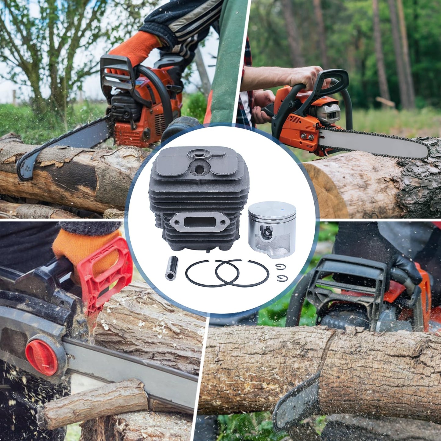 AUMEL 50mm Cylinder Piston Gaskets Kit Fit Stihl TS410 TS420 TS 410 420 Cut-Off Saw Replace 4238 020 1202.