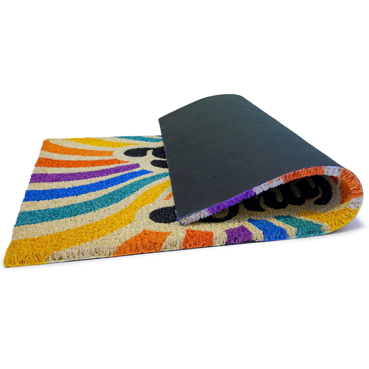 Good Vibes Only Door Mat 30x17 Inch, Good Vibes Welcome Mat for Covered Outdoor Entrance, Funny Outdoor Doormat w/Non-Slip Backing