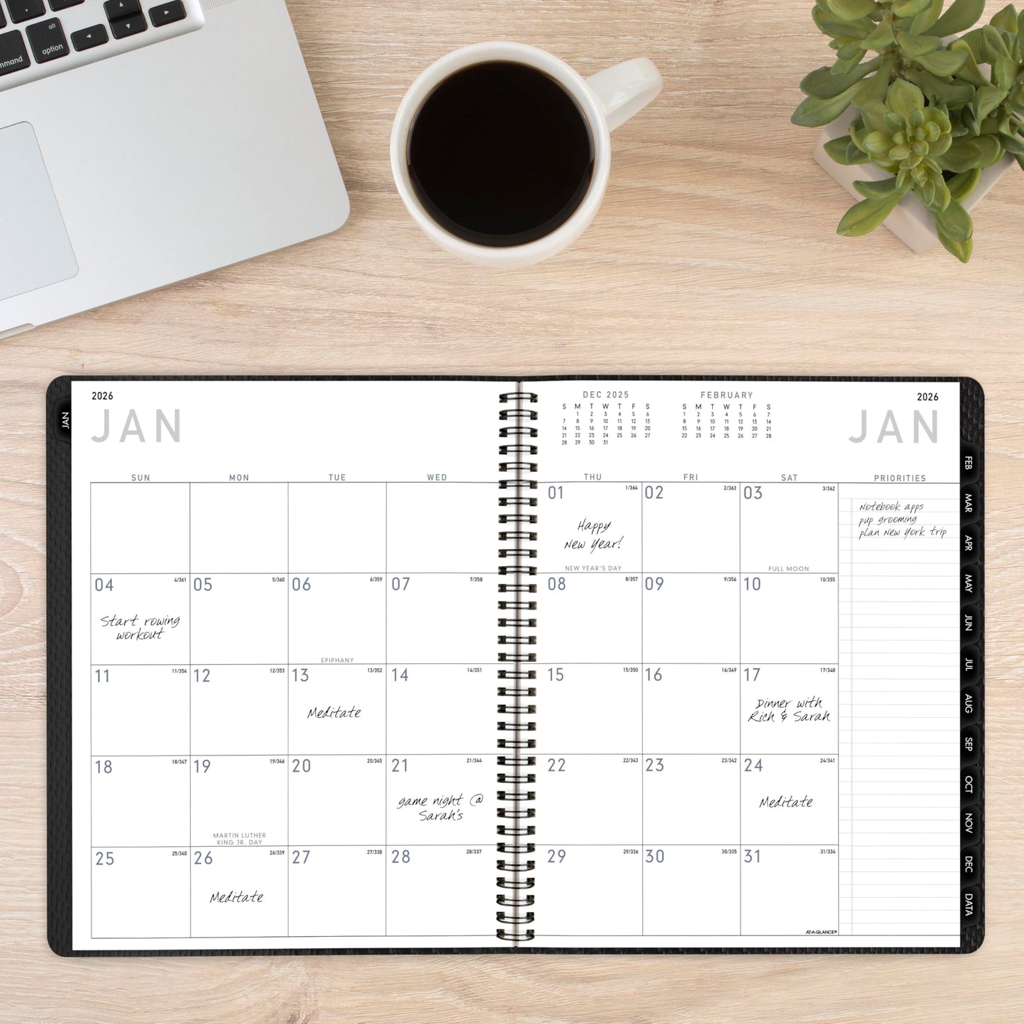 AT-A-GLANCE 2026 Planner, Monthly, 9” x 11”, Large, Contemporary, Charcoal (70260X4526)