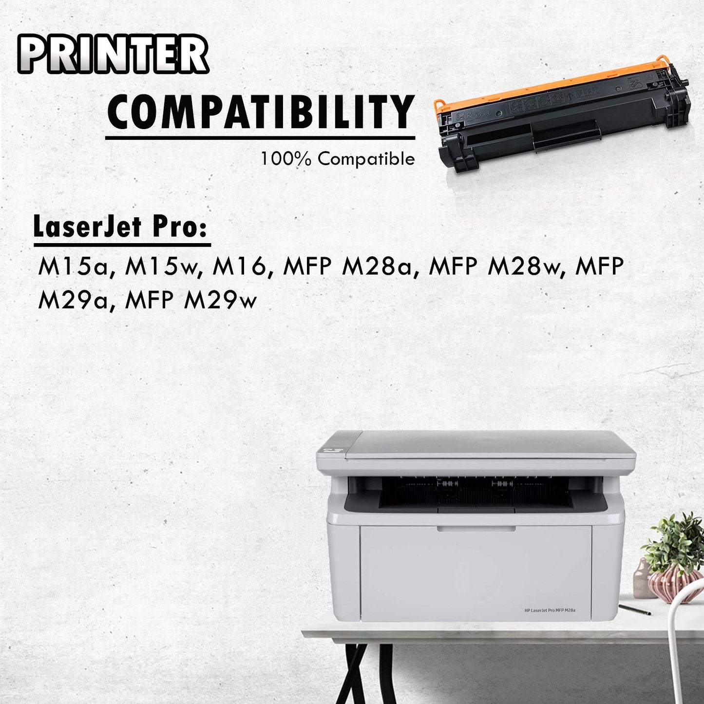 2 Inkfirst Compatible Toner Cartridges Replacement for HP CF248A 48A Laserjet Pro M15w M15a M16 MFP M28a M28w M29a M29w (Update CHIP Version)