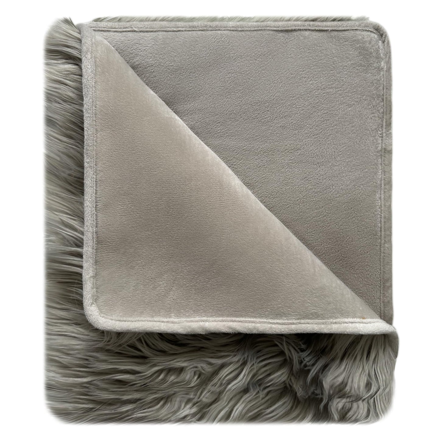 iHappyDog Waterproof Dog Blanket for Small, Medium & Large Dogs – Faux Fur Pet Throw for Couch, Sofa, Bed & Car – Soft, Washable, Stain-Resistant, Durable Cover – Grey 40" x 30"