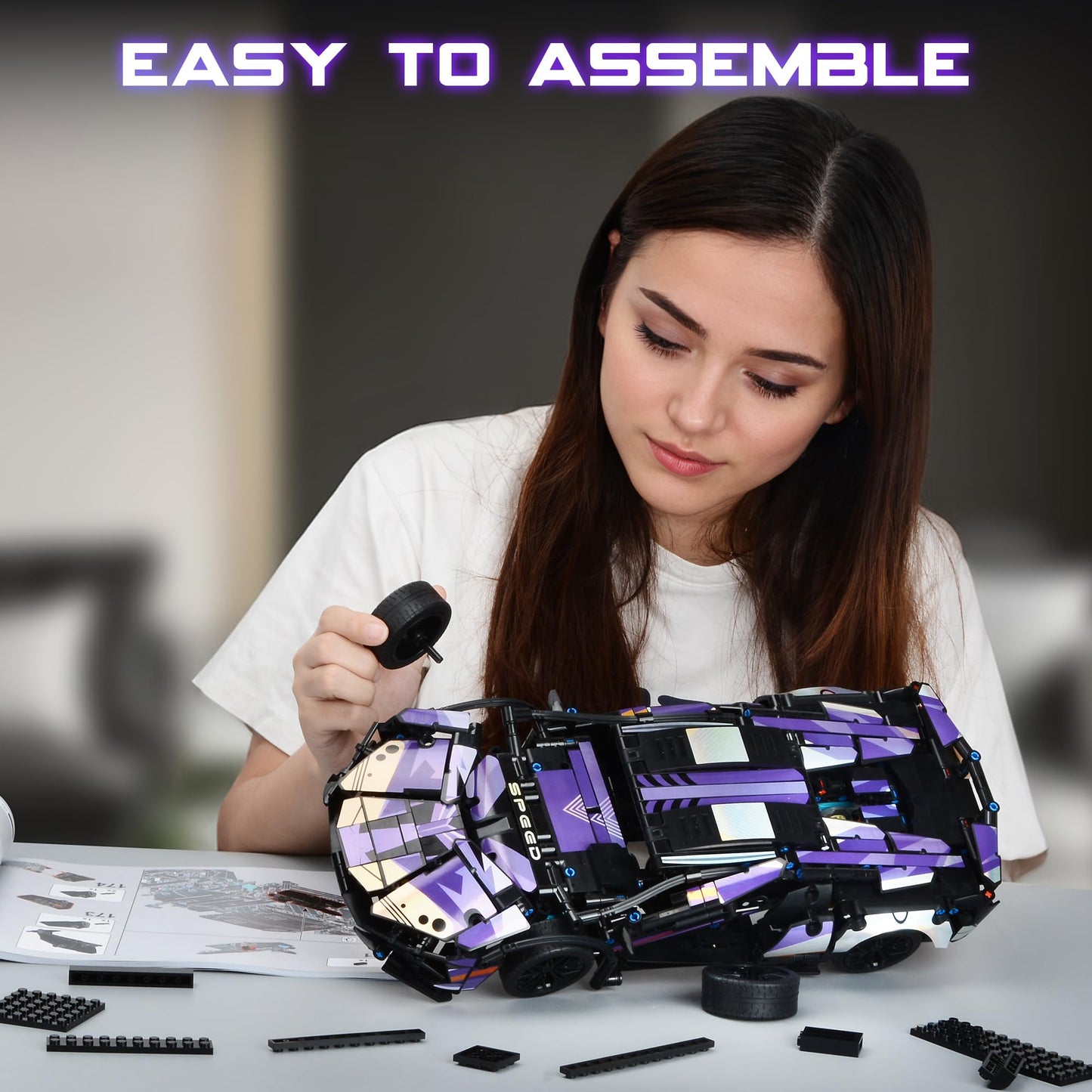 BAKA Sports Cars Building Kit for Kids, Teens, and Adults - 1:14 Lamborghini Sian Technic Car, STEM Educational Building Toys for 8+ Year Old Boys, Gift for Birthday, Christmas, 1064 PCS
