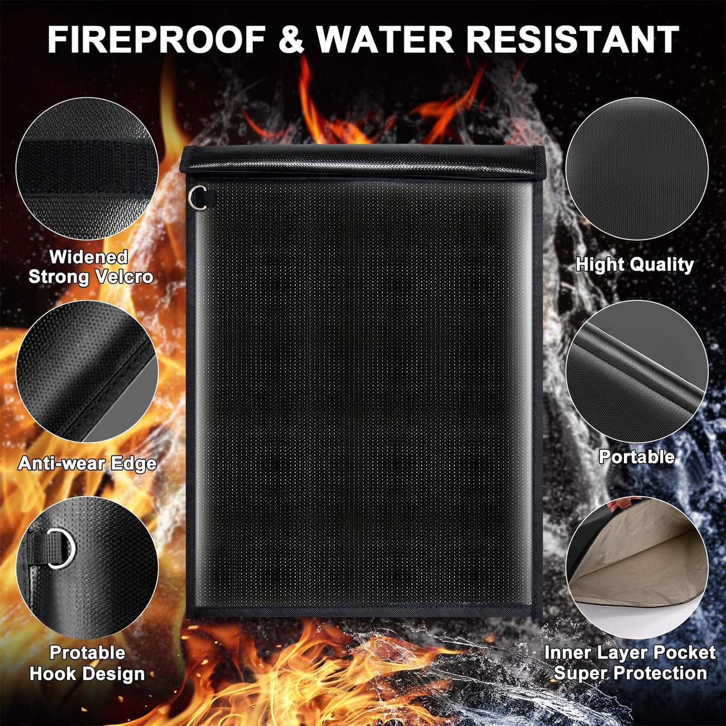 5 Pack Faraday Bags for Laptops & Tablet & Radio & Phones & Car Keys, Faraday Cage, Faraday Key Fob Protector, Waterproof & Fireproof RFID Bag, EMP Bags for Electronics