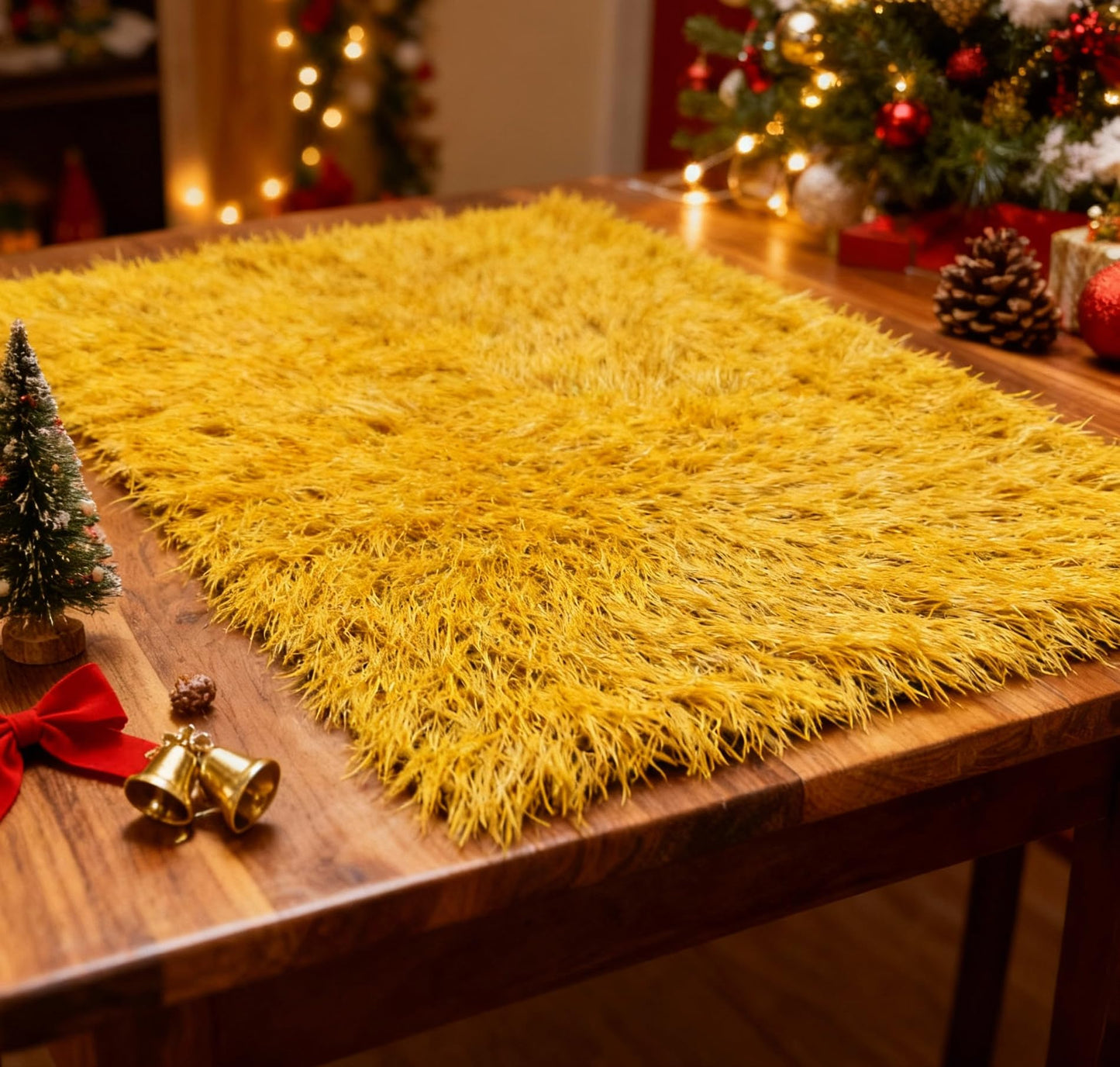 Tiki Thatch Grass Roof, Artificial Straw Roll for Tiki Bar, Garden Fence, Patio or Christmas Party Decoration, Holiday Palapa Thatch Roofing Duck Blind Grass Hay Bales (Yellow, 3 x 0.4M)