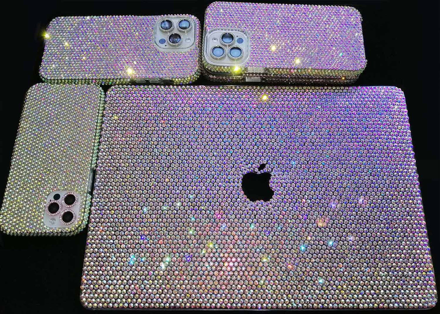 Teazgopx Bling Rhinestone Case Compatible with MacBooo Pro 13 inch (M2 2022 2021),2016-2020 Release A2338 M1 A2289 A2251 A2159 A1989 A1706 A1708,Sparkle Diamond Fashion Luxury Shiny Crystal Hard Shell
