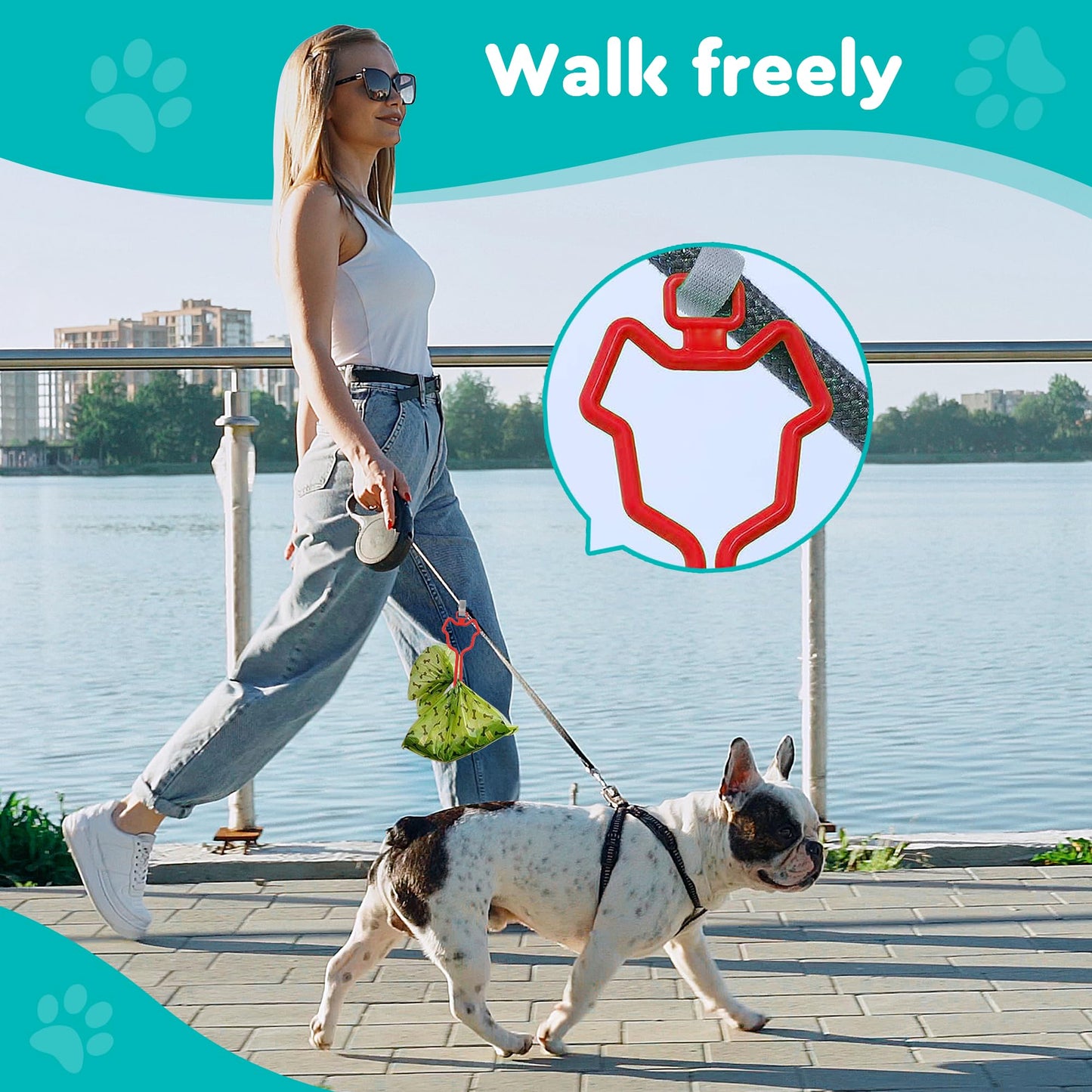 guanpin Dog Poop Bag Dispenser Wall Mount with 2Pcs Dog Poop Bag Holder, Steel Dog Bag Holder with Magnetic Door Closure,Holds 9-10Rolls,Exclusive of Dog Poop Bag, Dark Gray, GH-LD422D