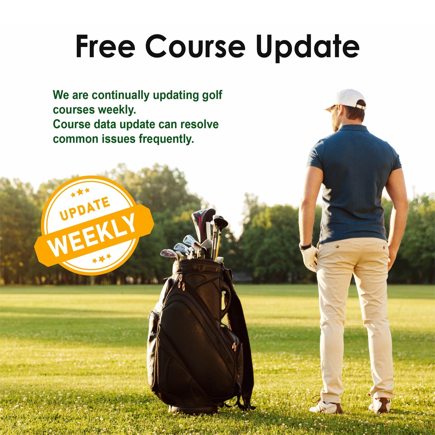 CANMORE TW353 Golf GPS Watch for Men and Women, High Contrast LCD Display, Free Update Over 40,000 Preloaded Courses Worldwide, Lightweight Essential Golf Accessory for Golfers, Orange