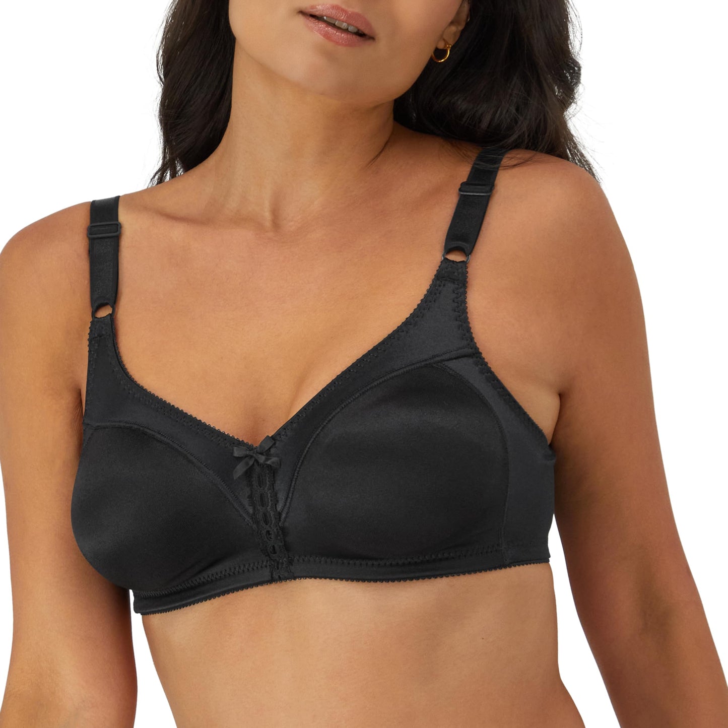 Bali Women's Double Support Wire-Free Bra, Black, 40D