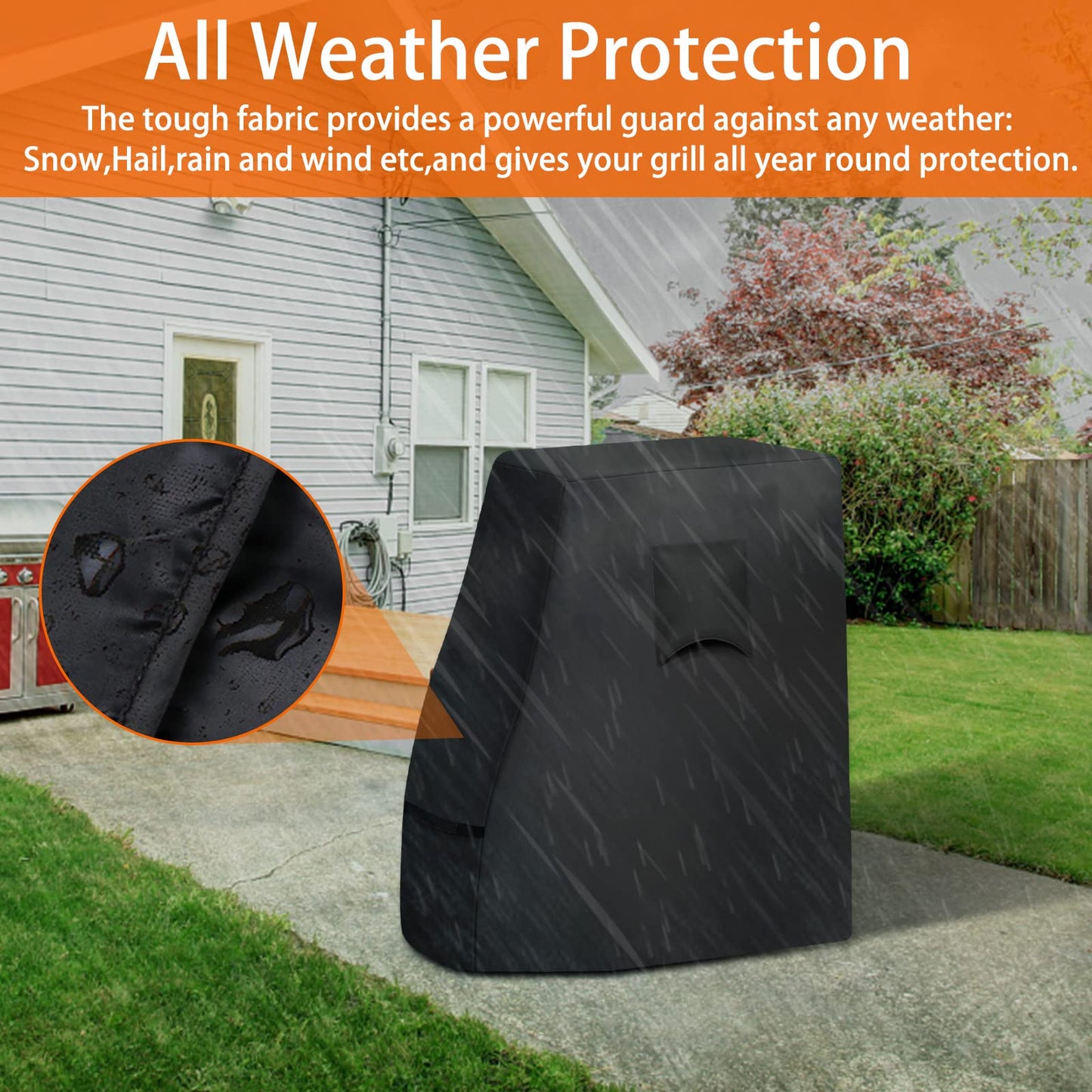 iCOVER Smoker Cover- Bradley Digital 4 Rack 600D Smoker Cover Heavy Duty Canvas Waterproof with Vent
