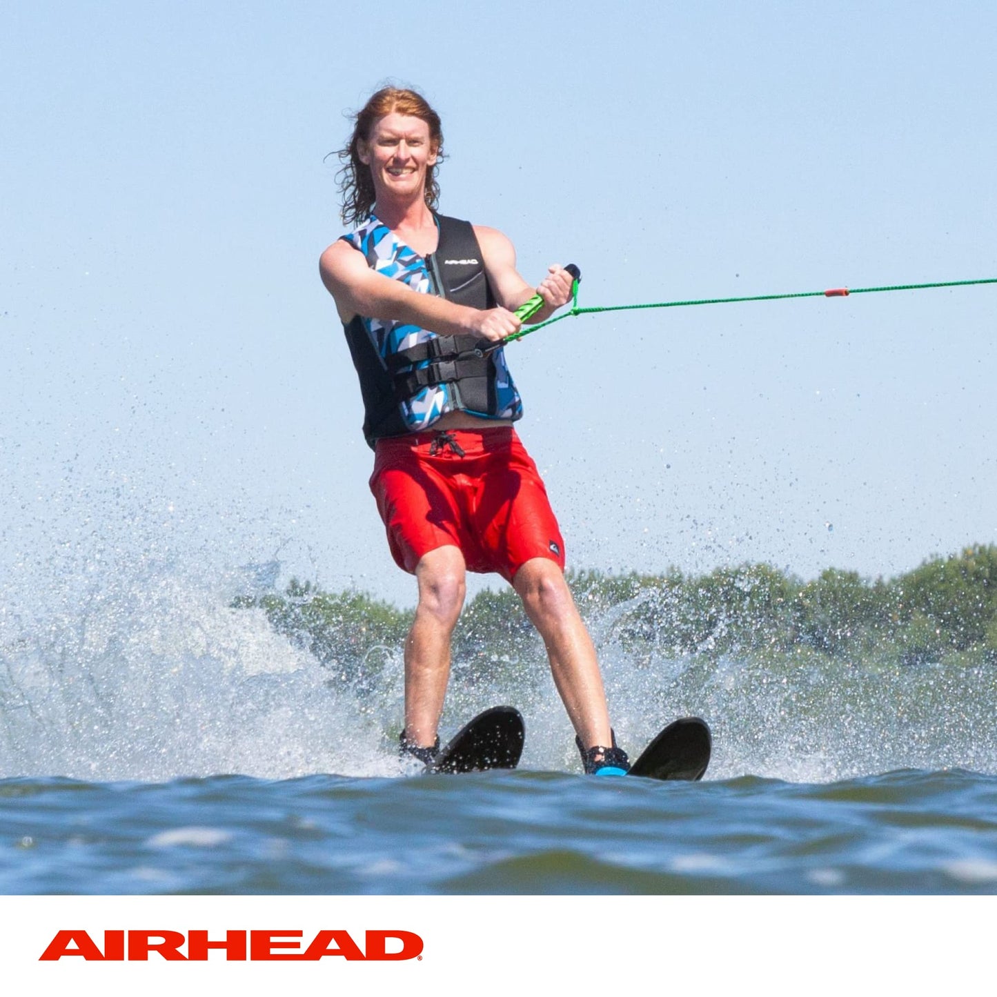 Kwik Tek Airhead Watersports Rope with Eva Handle, 75-Feet
