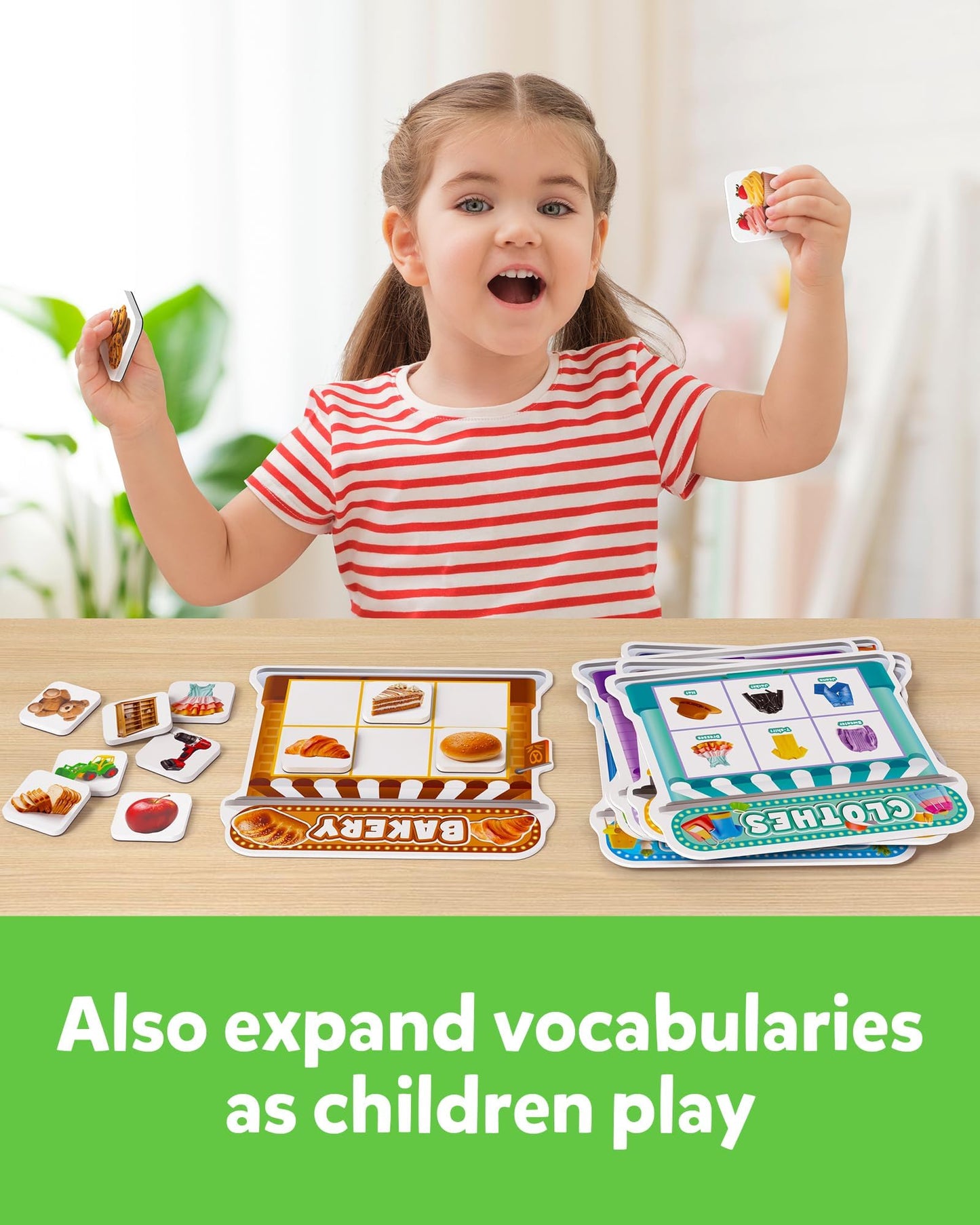 Coogam Fridge Magnets Sorting Toys, Fine Motor Montessori Magnetic Matching Game, Food Pets Grocery Furniture Toy Playset, Educational Learning Sensory Toy Gift for Toddler Ages 3-8