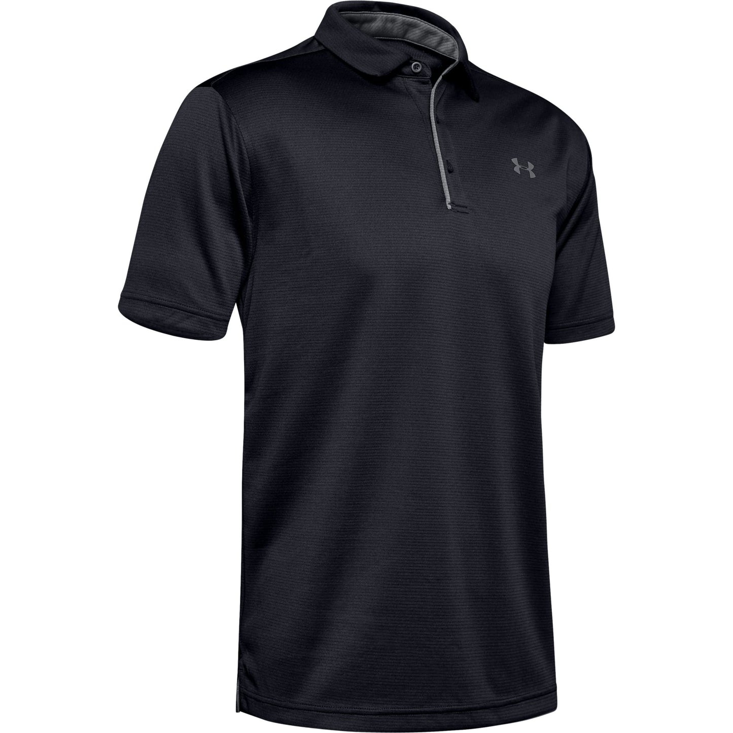 UNDER ARMOUR mens Tech Golf Polo Black (001)/GraphiteMedium
