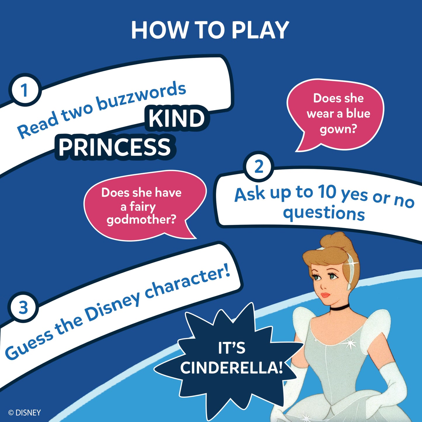 Skillmatics Guess in 10 Disney, Card Game for Girls, Boys, Kids, Teens, Adults Who Love Cinderella, Mickey Mouse, Moana, Travel Toy, Gifts for Ages 6, 7, 8, 9 and Up