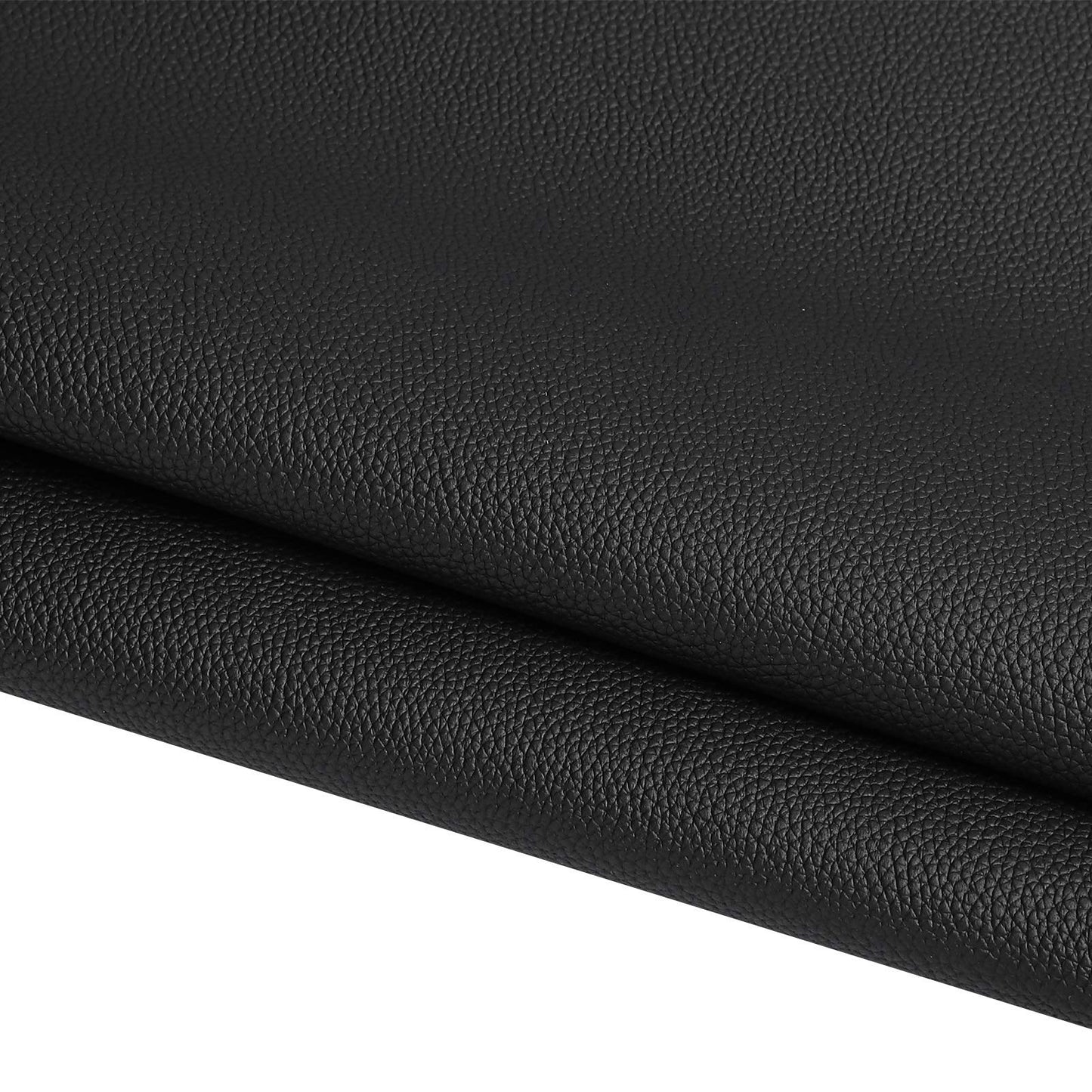 Marine Vinyl Faux Leather Upholstery Fabric 0.9 mm Thickness: Waterproof, Scratch-resistant, Perfect for Upholstering Cars, Outdoor Yachts, and Home Furniture (Black,Pre-Cut 3 Yards)