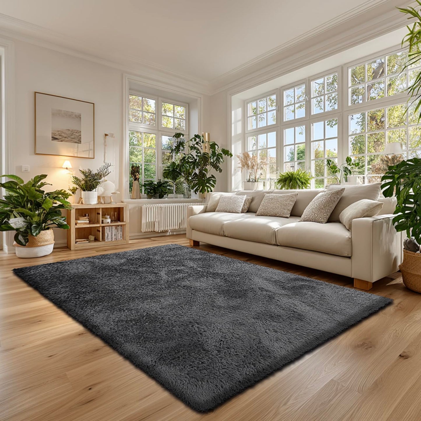 Area Rugs for Bedroom, Living Room Fluffy Rug, Large Area Rug Shag Shaggy Carpet Soft Plush Furry Bedside Rug, Machine Washable Area Rugs