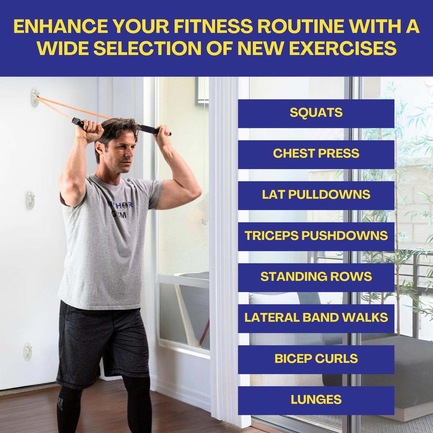 Anchor Gym Mini H1 (Set of 3) - Resistance Bands Wall Mount System | Wall Anchor for Resistance Bands, Suspension Straps & More - Off White